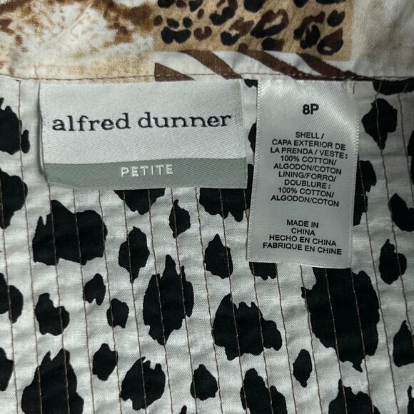 VTG Quilted Jacket Animal Print Reversible Size Small Lightweight Alfred Dunner - Picture 8 of 9